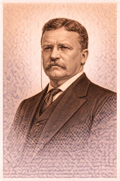 Portrait of Theodore Roosevelt in formal presidential attire