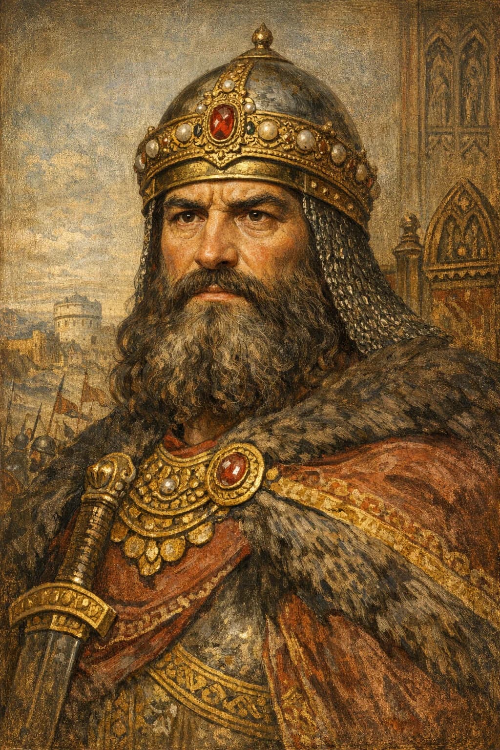 AI-generated portrait of Theodoric the Great, King of Italy