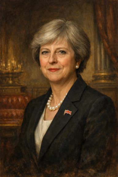 Portrait of Theresa May in formal ministerial attire