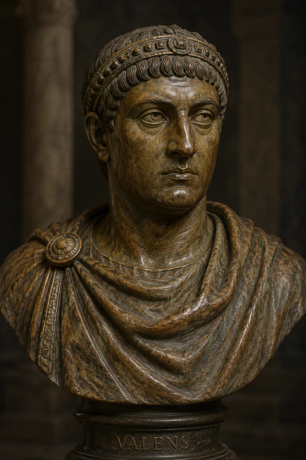 AI-generated portrait of Valens, Eastern Roman emperor