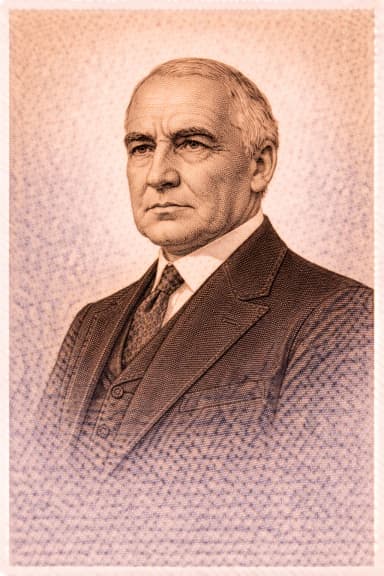 Portrait of Warren G. Harding in formal presidential attire