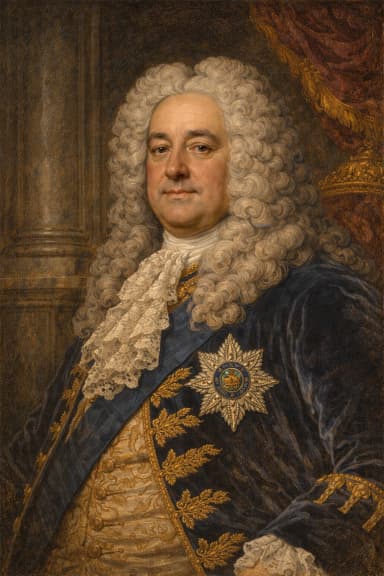 AI-generated portrait of the Duke of Devonshire in formal Georgian attire