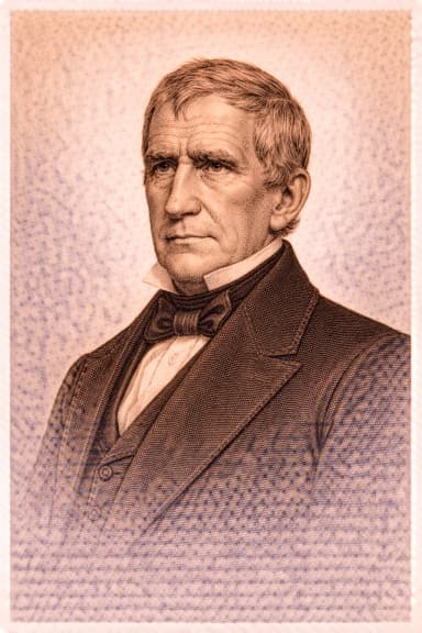 Portrait of William Henry Harrison in formal presidential attire