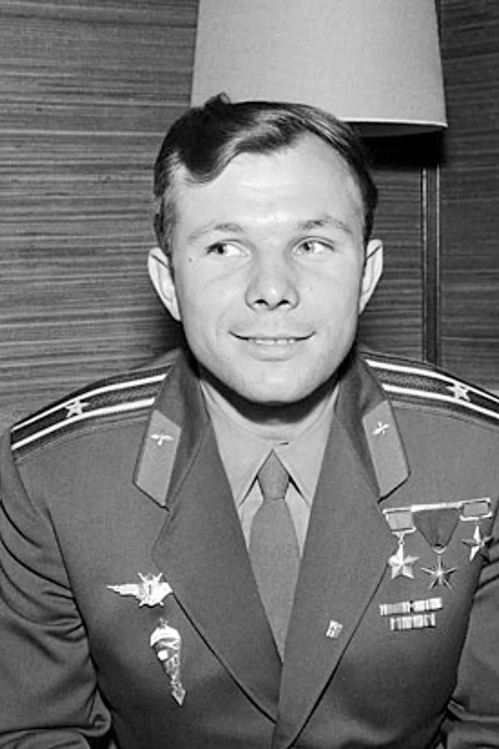 Portrait photograph of Yuri Gagarin