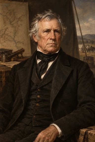 AI-generated portrait of Zachary Taylor in military uniform