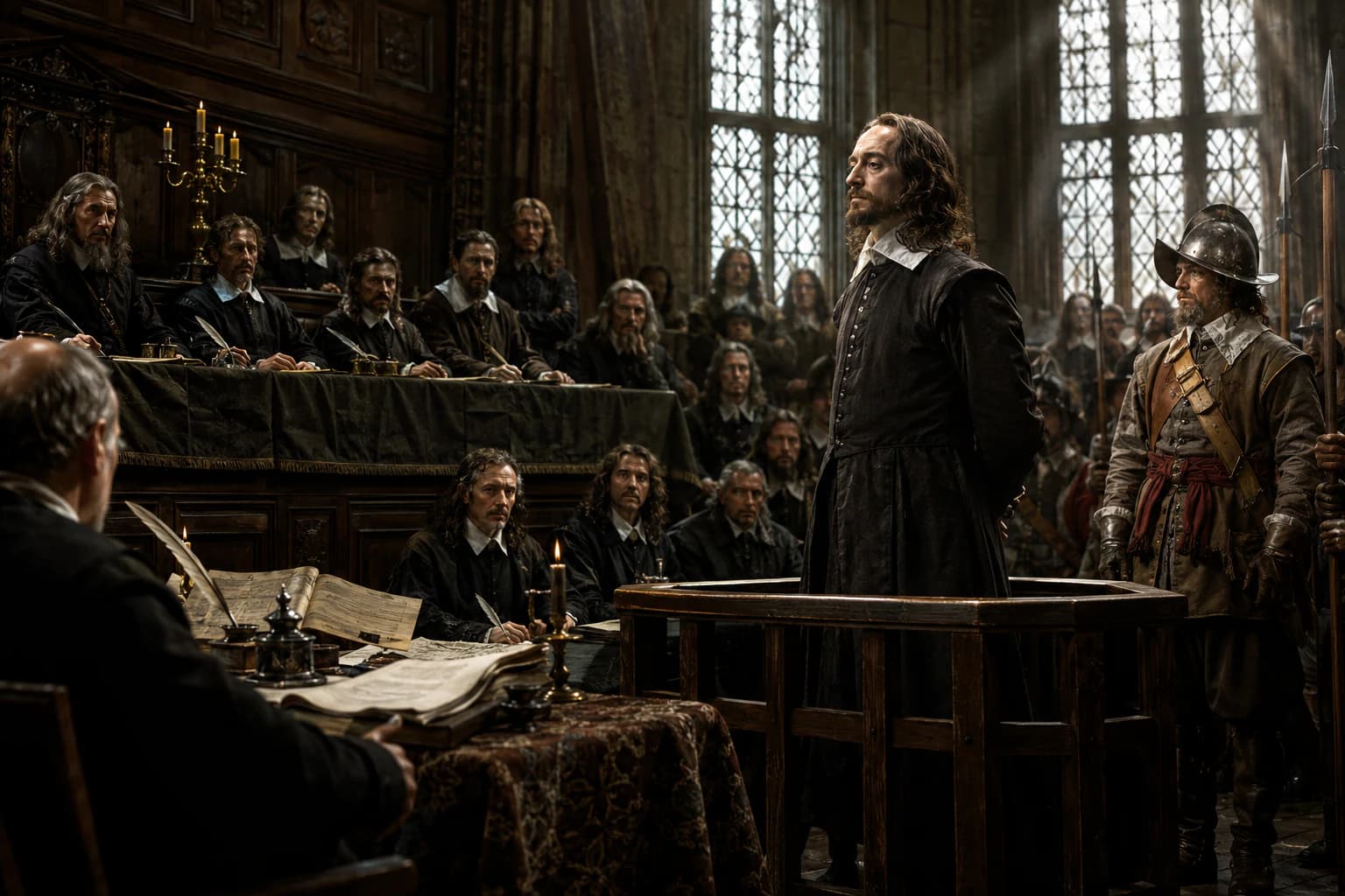 Parliamentarian and Royalist forces preparing for battle during the English Civil War