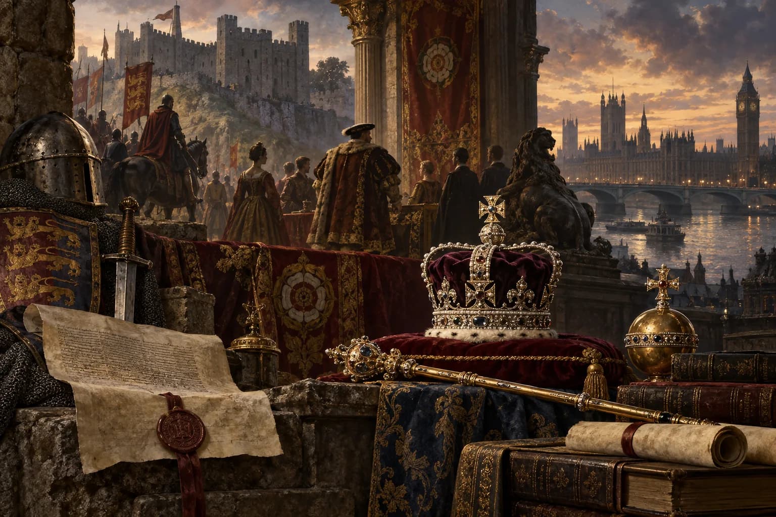 British monarchs lineage artwork behind the lineage preview