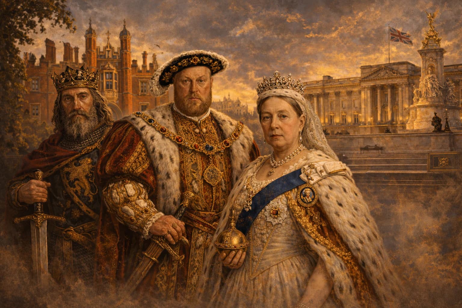 British monarchs lineage artwork behind the lineage preview